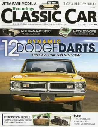 HEMMINGS CLASSIC CAR 2010 SEPT - DARTS, STEEL A, METRO TEST, LANDAU, A-100